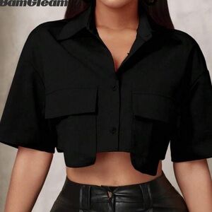 Women's High Waist Black Shorts